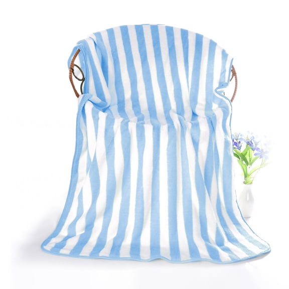 karymi Soft Striped Bath Towel 70x140cm Quick Dry Absorbent No Shedding Soft Warp Knitted Fabric for Home Gym Beach 6 Colors Available Party Favors Home Decor