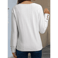 thumbnail image 6 of SOMER Women Tops Going Out Long Sleeve Shirts for Women Dressy Casual V Neck Blouses Hollow Out Lace Embroidered Tops,2025 Fall, 6 of 8