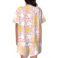 thumbnail image 3 of Bixox Women's Rabbit And Chick Printed Pajama Set 2 Piece Lounge Set Top and Shorts Soft Pajamas, Shorts with Pockets, 3 of 7