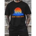 thumbnail image 5 of Men's T-Shirt NEW YORK City Short Sleeve Casual Tee Classic Crew Neck T-Shirt for Men, S, 5 of 6