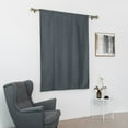 thumbnail image 3 of MAWCLOS Short Blackout Curtain Solid Color Half Window Curtains Rod Pocket Light Blocking Kitchen Valance Ruched Decorative Thermal Insulated Soft Panels Dark gray 23.62 x 55.12", 3 of 9