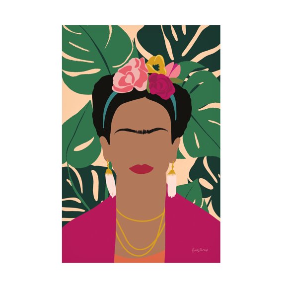 Becky Thorns 'Frida Kahlo I Palms No Distress' Canvas Art