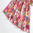 thumbnail image 5 of WOYY Little Girls Floral Dress Short Sleeve Round Neck Summer Dress, Sizes 5-6Y, 5 of 8