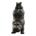 thumbnail image 5 of Hippo Yoga Statue, Hippo Figurine Yoga Statue Meditation Hippopotamus Gifts for Lovers Mother's Day Knick Knacks Shelf Office Home Decor Zen Room Decoration Desk Accessories, Yoga Hippo Figurine, 5 of 8
