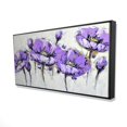 thumbnail image 1 of ABSTRACT PURPLE FLOWERS - Framed Print on canvas by Begin Edition, 1 of 2