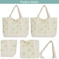thumbnail image 5 of Yucurem Women Quilted Floral Tote Bag Elegant Handbag For Outdoor Travel (Style 3 White) Fashion shoulder bag (C), 5 of 9