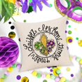 thumbnail image 2 of Mardi Gras Pillow Covers, Happiwiz Mardi Gras Decorations Pillow Covers 18 x 18 Inch Set of 4 for Home Decorations Beads Eye Mask Fleur De Lis Feather Happy Mardi Gras Throw Pillows Cushion Cases, 2 of 7