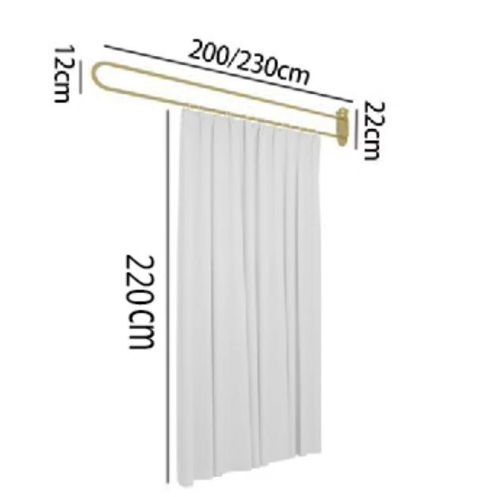 Wall Mounted Beauty Salon Partition Curtain,U-Shaped Support Rod Privacy Curtain Translucent,Privacy Screen Room Divider for Fitting Room Bedroom SPA Lounge