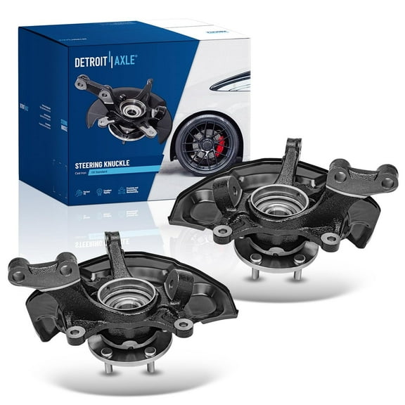 Detroit Axle - AWD Front Steering Knuckles & Wheel Hub Bearings Replacement for 2004 2005 2006 2007 2008 2009 2010 Toyota Sienna - 2pc Set