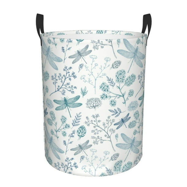 Fotbe Dragonfly Cesto de Ropa con Asas, Cesto Impermeable de Gran Capacidad, Bolsa de Lavado para Dormitorio, Cesto de Ropa con Ruedas y Asas-Medium