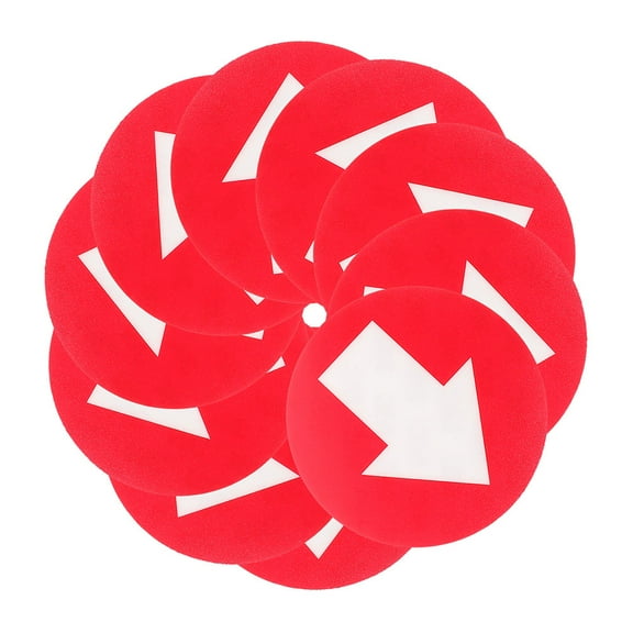 LOLIPPYY 20Pcs Reflective Trail Markers Red PVC Arrow Direction Signs for Outdoor Camping and Safety