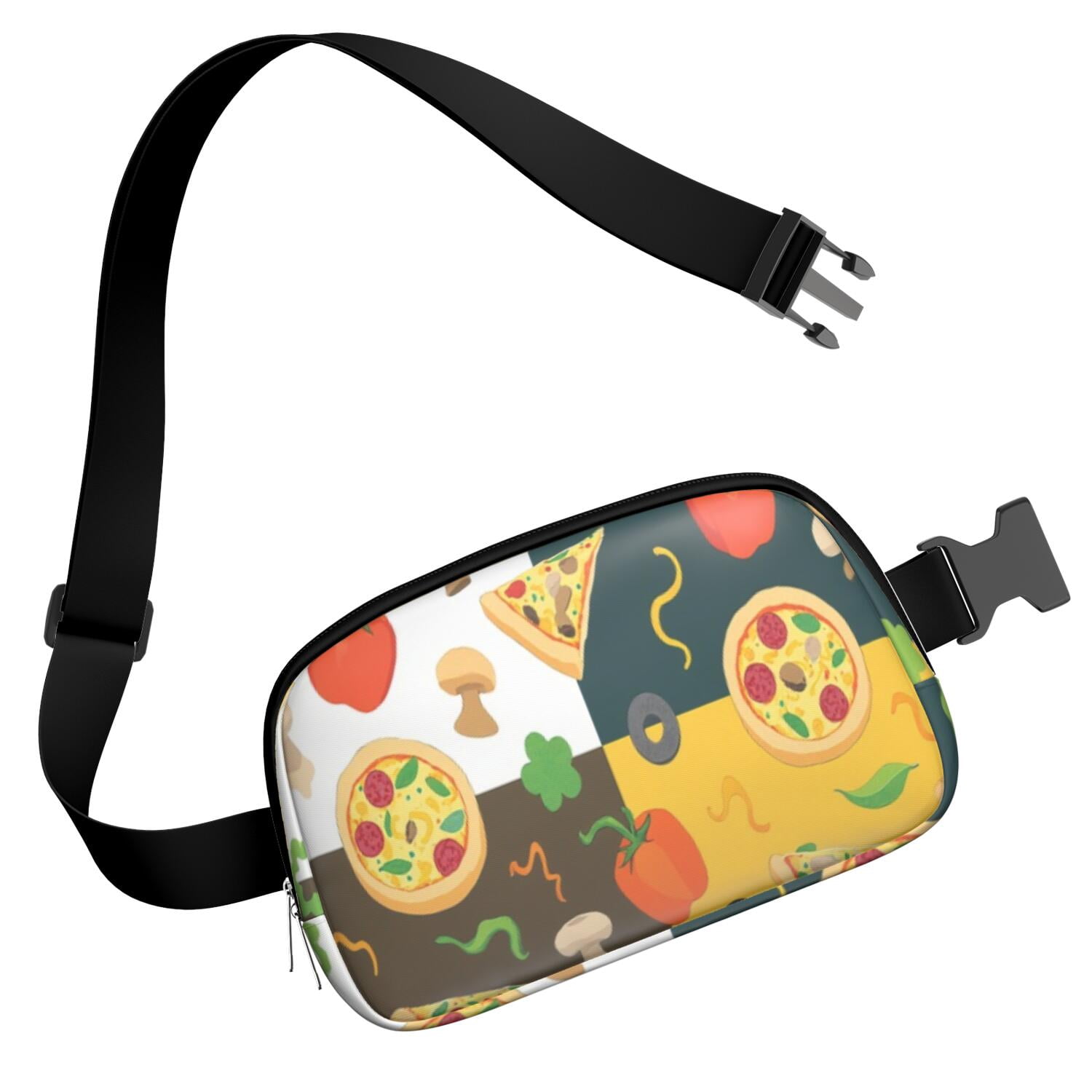 Waist Bag for Sports Enthusiasts Commuters Waist Bag & Hip Bum Bag with Adjustable Strap for Outdoors Workout Traveling Pizza Sporty Waist Pack