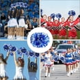 thumbnail image 7 of 4 Pack Cheerleader Pom Poms,Sports Dance Cheer Plastic Pom Poms,Dancers Pull Cheerleading Balls,Hand-Tied Cheerleading Pom Poms,Light and Reliable Cheerleading Pom Poms (Blue & Silver), 7 of 7