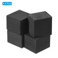 thumbnail image 3 of Uxcell 2x2x2" Planter Flower Pot Feet Square Rubber Invisible Riser, Black 4 Pack, 3 of 5