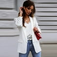 thumbnail image 3 of Gubotare Womens Blazer Jacket Women's Blazer Suit Open Front Cardigan Long Sleeve Blazer Business Casual Outfits for Work (White,M), 3 of 4