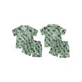 thumbnail image 2 of Conjunto de ropa de verano para niños: camisa de manga corta con cuello vuelto y pantalón corto con cintura elástica, estampado de dinosaurios., 2 of 9