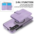thumbnail image 5 of ELEHOLD Case for Samsung Galaxy A14 5G, 2-in-1 Magnetic Shockproof Leather Wallet Flip Case Cover, Detachable Card Holder with Stand,Purple, 5 of 5