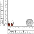 thumbnail image 3 of Gem Stone King 7.30 Ct Oval Red Garnet 925 Sterling Silver Earrings, 3 of 4