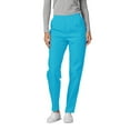thumbnail image 4 of Adar Universal Women's Scrub Set - Warm-Up Scrub Jacket and Elastic Pull-On Pants - 902 - Turquoise - XS, 4 of 7
