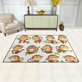 thumbnail image 3 of Coolnut Lightweight Soft Area Rugs 31x20 Inch, Playful Monkeys Set Floor Mat Doormat for for Rooms Entrance Hardwood Floor Living Room 2'7" x 1'8"） Nursery Rugs, 3 of 6