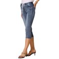 thumbnail image 4 of INSPIRE CHIC Pantalones Capri de Mezclilla Ajustados para Mujer con Cintura Elástica Clásica Talla XS Azul, 4 of 6