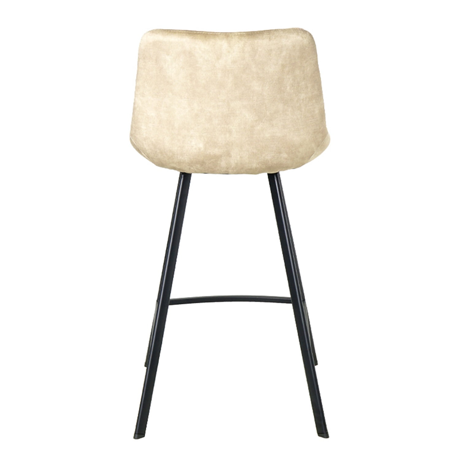 Kadyn Modern Iron High Counter Leisure Bar Chair, Comfortable Nordic Metal Bar Stool Set of 2, Metal Bar Chair for Kitchen Counter, Cream Color