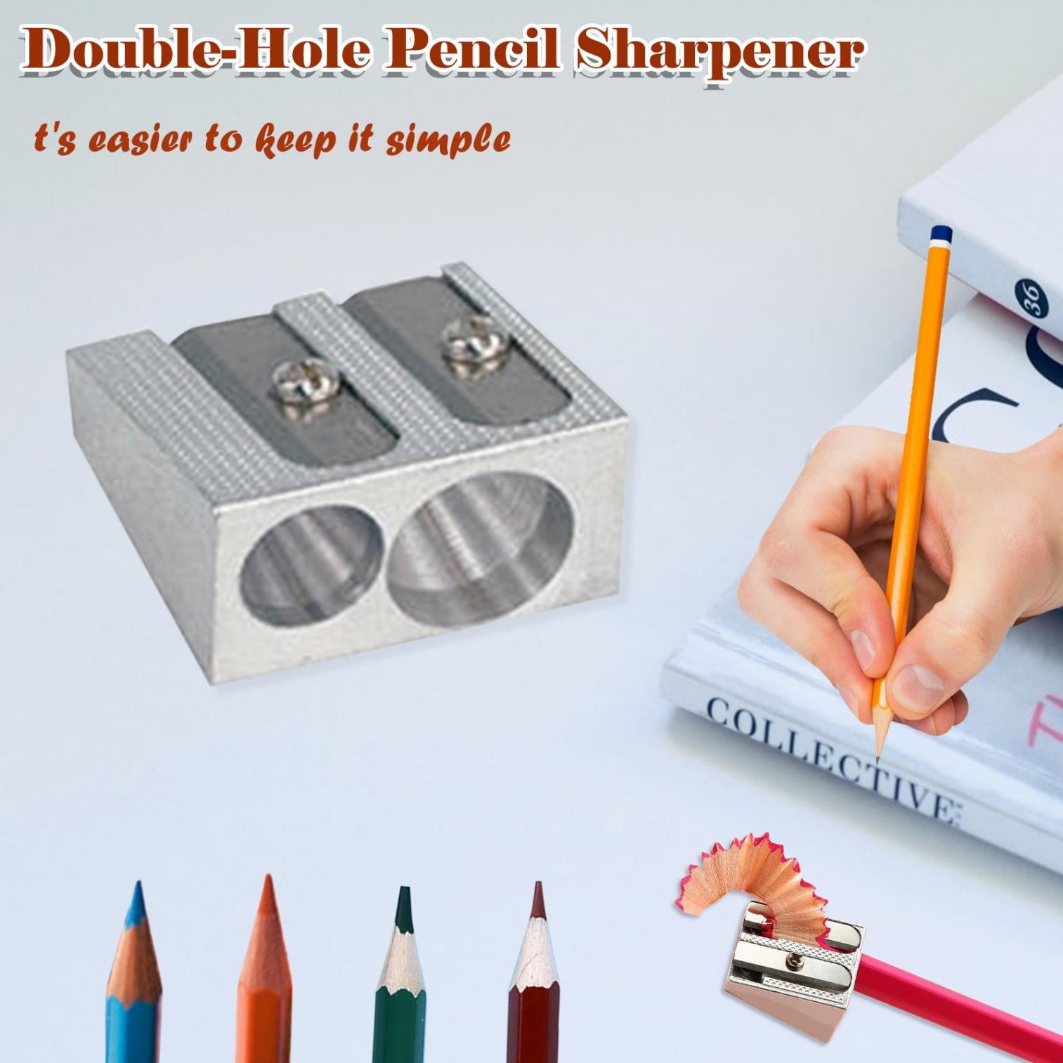 Dropship Pencil Sharpeners, Manual Pencil Sharpener,Dual Holes Handheld  Pencil Sharpeners With Lid For Kids Adults School Office Home Supply to  Sell Online at a Lower Price
