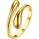 thumbnail image 1 of Anillo de plata 925 de Europa y Estados Unidos, abierto, liso, sencillo, gota de agua, anillo femenino, lágrimas de ángel, 1 of 5