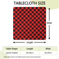 thumbnail image 2 of Red and Black Checkered Pattern Square Fitted Tablecloth with Elastic Edge,Square Table Cover,Washable Elastic Table Cover for Home Kitchen Party Decor 34"x34", 2 of 6