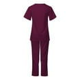 thumbnail image 4 of TKYCMSUAKI Clearance Items Under 10 dollars Scrubs Medical Uniform Sets Women and Man Scrubs Set Medical Scrubs Top and Pants 2 Piece Sets, 4 of 6