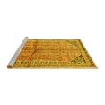 thumbnail image 2 of Ahgly Company Machine Washable Indoor Round Persian Yellow Traditional Area Rugs, 4' Round, 2 of 4