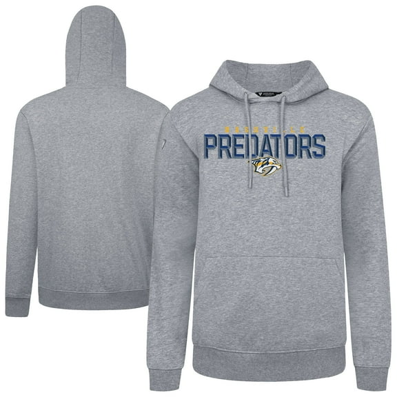 Men's Levelwear Gray Nashville Predators Podium Carve Pullover Hoodie