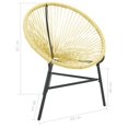 thumbnail image 4 of vidaXL Garden Acapulco Chair Poly Rattan Beige, 4 of 4