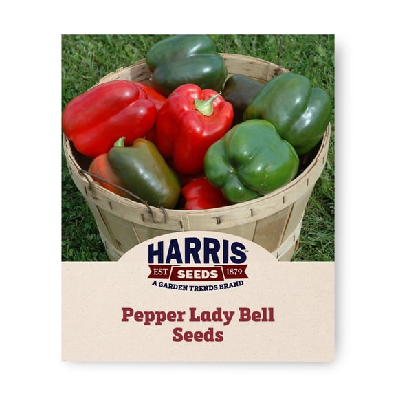 Harris Seeds Pepper Lady Bell Variety, Non-GMO, Treated, 50 Count
