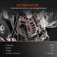thumbnail image 3 of A-Premium Alternator Compatible with Honda CR-V 07-09 Civic 06-10 Accord 03-07 Element 03-09 & Acura CSX 06-08 TSX 04-08 2.0L 2.4L 12V 100Amp Clockwise 7-Groove Pulley Replace# 1042104732, 3 of 9