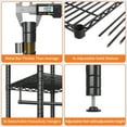 thumbnail image 4 of 1210 lbs Freestanding Metal Clothes Rack with Hanging Rods and Shelves, Heavy Duty Steel Garment Organizer for Closet Wardrobe Laundry Room, L Shape Corner Configuration, Black, 4 of 7