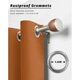 thumbnail image 6 of nqOlkjepod Outdoor Curtains for Patio Waterproof, Grey Chevron Outdoor Privacy Panels Grommet, Geometric Orange Print Wavy Striped White Blackout Outside Curtains for Porch/Cabana 54"x95", 2 Panels, 6 of 8