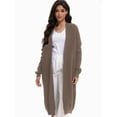 thumbnail image 5 of Womens Casual Long Cardigan Long Sleeve Open Front Sweater Coat Outerwear, 5 of 6