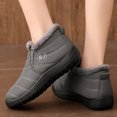 thumbnail image 7 of nsendm Female Shoes Adult Winter Boots for Snow for Women Flat Slip On Keep Warm Snow Boots Comfortable Short Women's Mid Calf Winter Snow Boots Grey 7.5, 7 of 7