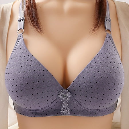 OJSFQUFP Plunge Bras for Women Purple Ladies Fashion Lingerie Bra No Steel Ring Bra Comfortable Solid Color Breathable Push Up Bra Soft Bra 34