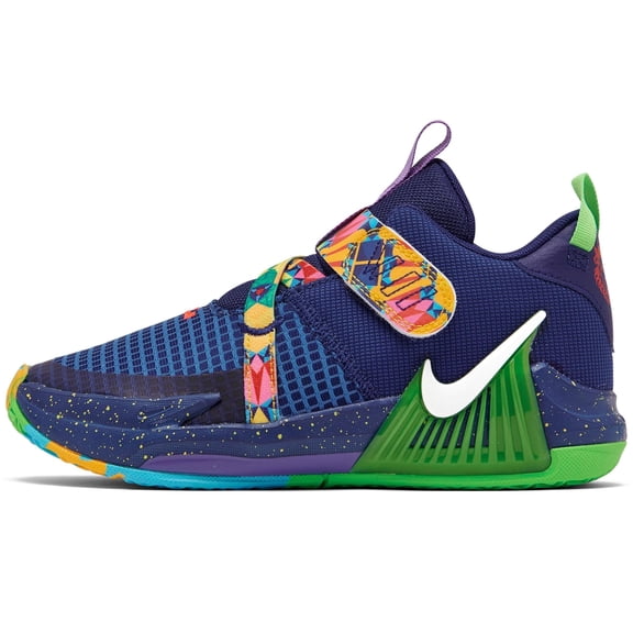 Lebron Witness 7 Little Kids' Shoes (DQ8647-400, Deep Royal Blue/Game Royal/Electric Algae/White) Size 13