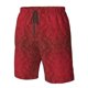 thumbnail image 4 of Balery Vintage Burgundy Traje de Baño Estilo Hawaiano para Hombre, Shorts de Secado Rápido con Bolsillos-Large, 4 of 6