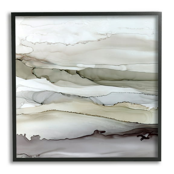 Stupell Indtries Abstract Mountain Range Watercolor Interpretation Brown Grey,24 x 24,Design by Carol Robinson