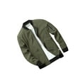 thumbnail image 2 of Eyicmarn Men's Bomber Jackets Solid/Contrast Color Stand Collar Long Sleeve Zip Front Coat with Zipper Pocket, 2 of 6