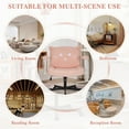 thumbnail image 6 of Criss Cross Legged Chair with Wheels and Flip-up Arms, Ergonomic Wide Seat Computer Desk Chair, Comfortable Home Office Computer Chair 300lbs, 6 of 9