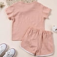 thumbnail image 6 of TOWED22 Infant Toddler Baby Girl Summer Clothes Bow Embroidery Short Sleeve T Shirts Top Shorts 2 Piece Summer Outfits Set Red,12-18 M, 6 of 9