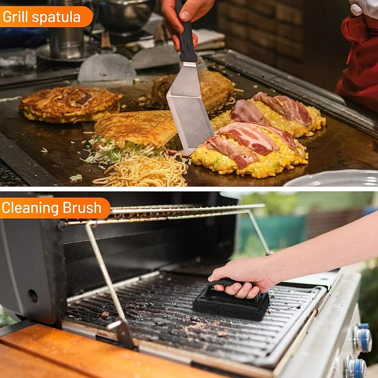 10PCS Stainless Steel Griddle Kit for Blackstone, Camp Chef 10PCS Stainless Steel Griddle Kit for Blackstone, Camp Chef