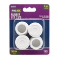 thumbnail image 1 of Projex 5035975 0.75 in. Pointe de Jambe en Caoutchouc Rond Blanc Cassé&44; Pack de 4, 1 of 1