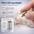 thumbnail image 4 of Mini LED Lights 10 Pack, Battery Powered Spot Lamps with Batteries, Micro Lights for DIY Crafts, Models, Display Case, Decorative Lighting,Warm White, 4 of 6