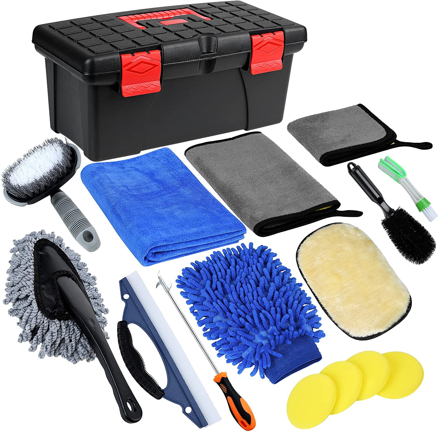 Sanipro 10PCS Car Cleaning Tools Kit Car Wash Tools Kit Microfiber Cleaning  Cloth Wash Sponges Window Water Blade Tire Brush Kit - China Car Cleaning  Tools and Car Cleaning Kit price